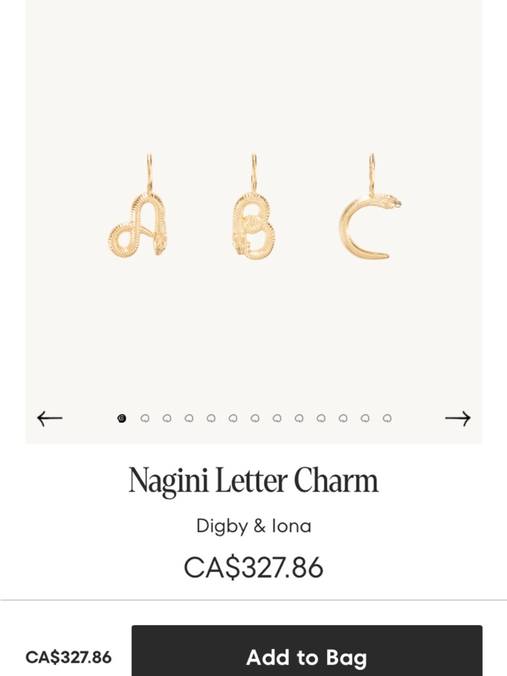 Digby and Iona Nagini Charm